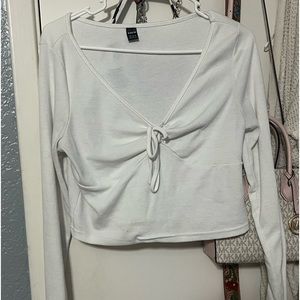White crop top